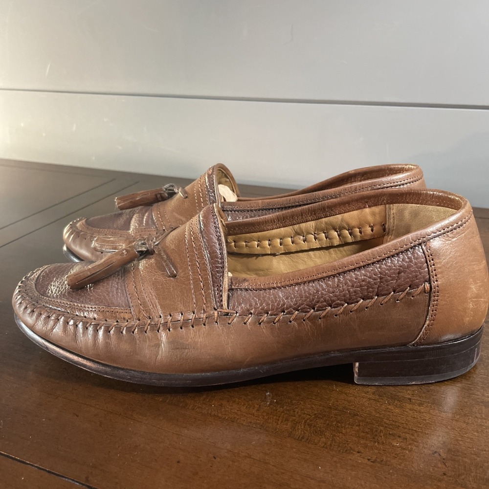 FLORSHEIM Tassel~Slip On Leather Loafers Shoes Men 8.5D Excellent Condition - Picture 4 of 11